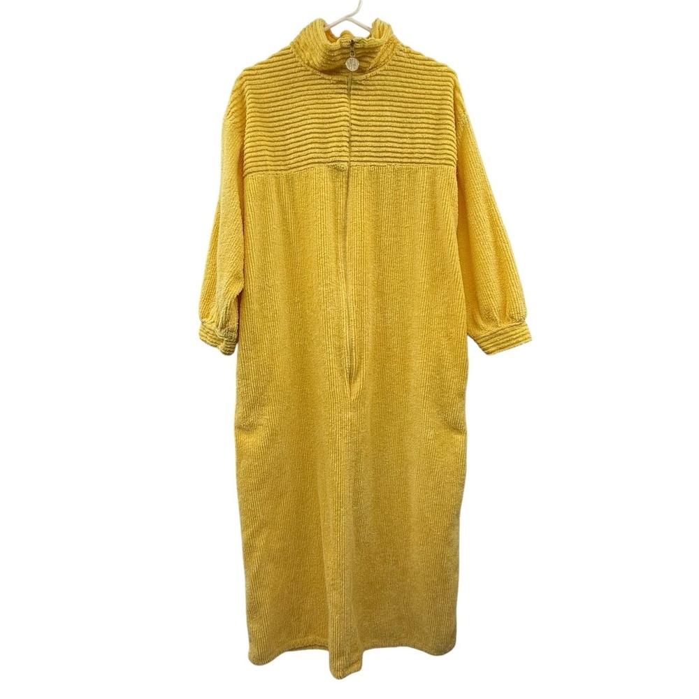 Vanilla Girl Vintage 90s Stan Herman Yellow Chenille Robe - Lemonade Aesthetic